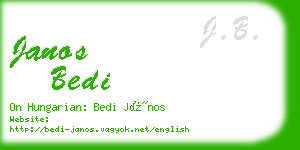 janos bedi business card